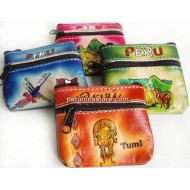 WHOLESALE ANDEAN  LITTLE LEATHER COIN PURSE  - ANDEAN IMAGES