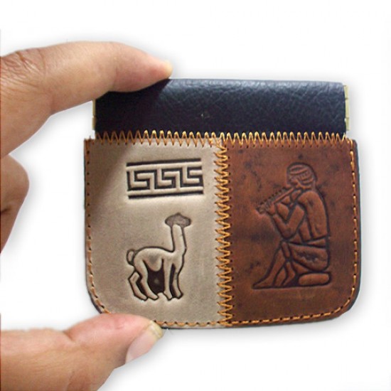 WHOLESALE INCA LITTLE LEATHER COIN PURSE - ANDEAN IMAGES