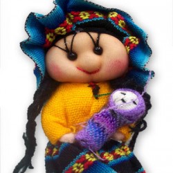 WHOLESALE PERUVIAN ANDEAN DOLLS VARIED KEYRINGS - SIZE SMALL