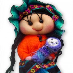 WHOLESALE PERUVIAN ANDEAN DOLLS VARIED KEYRINGS - SIZE SMALL