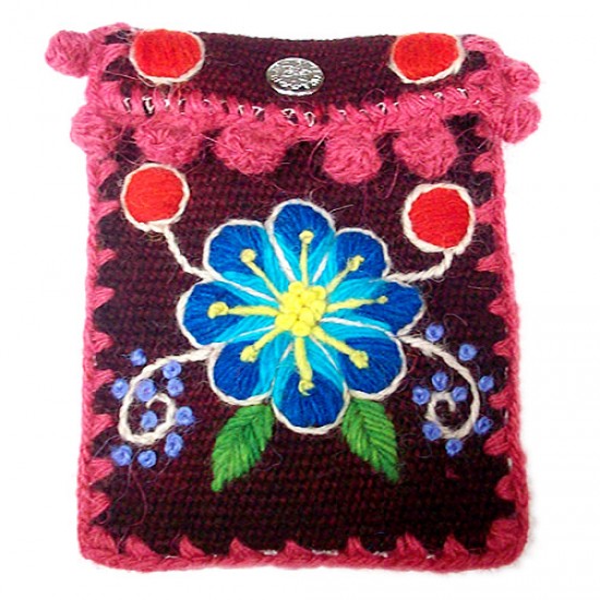 WHOLESALE ANDEAN CELL PHONE POUCH MADE OF AYACUCHO WOVEN