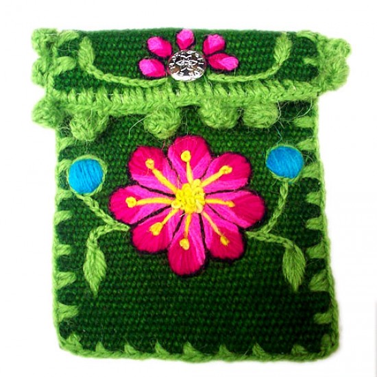 WHOLESALE ANDEAN CELL PHONE POUCH MADE OF AYACUCHO WOVEN