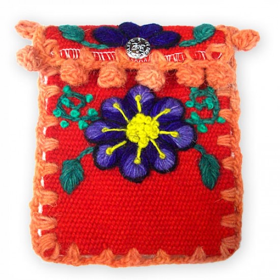 WHOLESALE ANDEAN CELL PHONE POUCH MADE OF AYACUCHO WOVEN