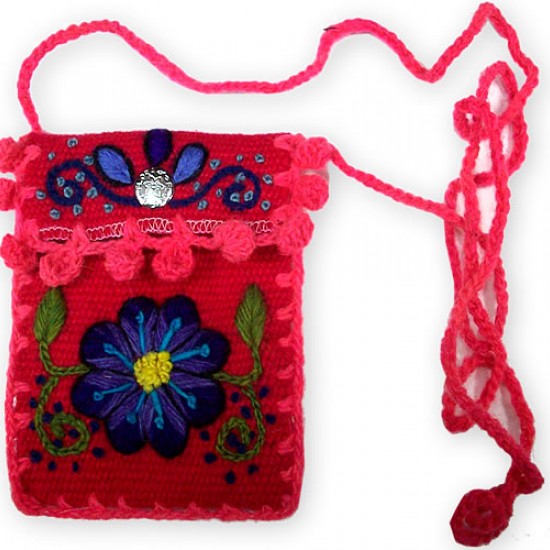 WHOLESALE ANDEAN CELL PHONE POUCH MADE OF AYACUCHO WOVEN