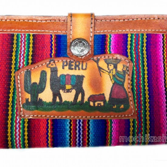 WHOLESALE DOCUMENT HOLDER MADE OF LEATHER AND CUZCO BLANKET