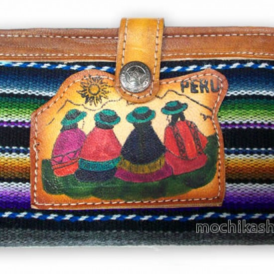 WHOLESALE DOCUMENT HOLDER MADE OF LEATHER AND CUZCO BLANKET