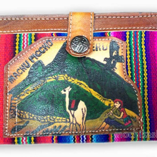 WHOLESALE DOCUMENT HOLDER MADE OF LEATHER AND CUZCO BLANKET