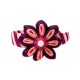 PERUVIAN HAIRBAND MADE OF SATIN RIBBON TYPE FLOWER