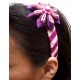 PERUVIAN HAIRBAND MADE OF SATIN RIBBON TYPE FLOWER