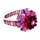 PERUVIAN HAIRBAND MADE OF SATIN RIBBON TYPE FLOWER