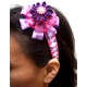 PERUVIAN HAIRBAND MADE OF SATIN RIBBON TYPE FLOWER