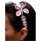 PERUVIAN HAIRBAND MADE OF SATIN RIBBON TYPE FLOWER