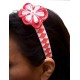 PERUVIAN HAIRBAND MADE OF SATIN RIBBON TYPE FLOWER