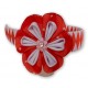 PERUVIAN HAIRBAND MADE OF SATIN RIBBON TYPE FLOWER