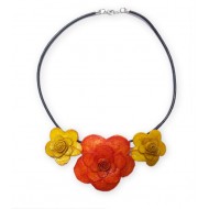 WHOLESALE ORANGE PEEL INCA NECKLACES TYPE ROSES 