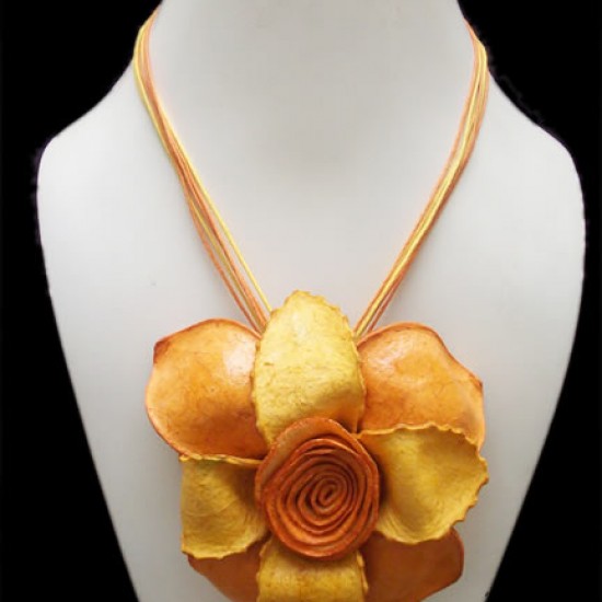 WHOLESALE ORANGE PEEL NECKLACE TYPE FLOWER VARIED COLORS