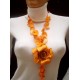 WHOLESALE ORANGE PEEL NECKLACE TYPE FLOWER VARIED COLORS