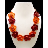 WHOLESALE ORANGE PEEL NECKLACE TYPE FLOWER VARIED COLORS