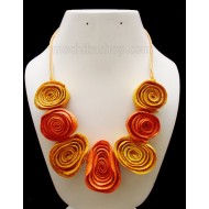 WHOLESALE ORANGE PEEL NECKLACE TYPE SPIRAL VARIED COLORS