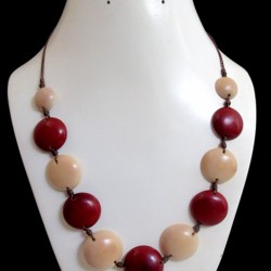 WHOLESALE TAGUA BUTTON NECKLACES  PERUVIAN JEWELRY HANDCRAFTED MULTICOLOR
