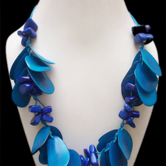 WHOLESALE TAGUA CHIPS NECKLACE WITH GRAVELS 