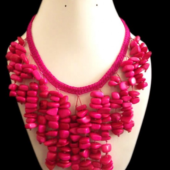 WHOLESALE TAGUA GRAVELS NECKLACES WITH WOVEN 