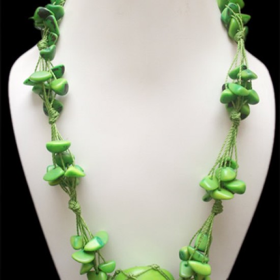 WHOLESALE TAGUA NUT NECKLACE WITH GRAVELS 