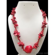 WHOLESALE TAGUA NUT NECKLACE WITH GRAVELS 