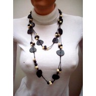 WHOLESALE TAGUA NUT HEART  NECKLACES  WITH AZAID SEEDS        