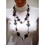 WHOLESALE TAGUA NUT HEART NECKLACES WITH AZAID SEEDS     