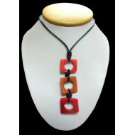 WHOLESALE TAGUA NECKLACES TYPE SQUARE DONUT HANDCRAFTED MULTI COLORED