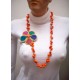 WHOLESALE AZAID (ACAID) NECKLACES WITH STRAW FLOWER  - PERUINCASHOP