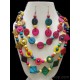 BRASILEAN COCONUT NECKLACES MULTICOLOR 