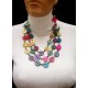 BRASILEAN COCONUT NECKLACES MULTICOLOR 