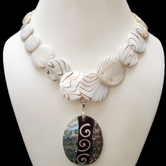 NECKLACE OF AVALON SHELL    