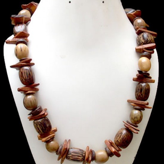 WHOLESALE INCA WOOD NECKLACES WITH COCONUT