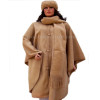 06 CLOAK CAPE "BUTTERFLY" MODEL MADE COMBED "ALPACA DIANA" WOOL 
