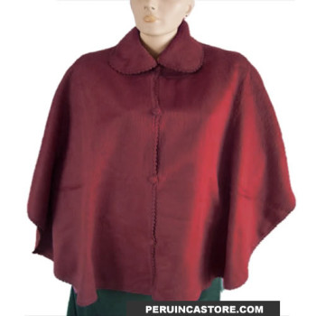AMAZING N°8 CAPE MADE OF ALPACA WOOL COMBED