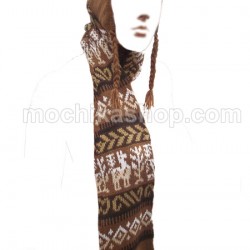 WHOLESALE PERUVIAN CHULLOS SCARF MADE OF ALPACA WOOL 