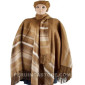 WONDERFUL "CAMARGO" PONCHO RUANA MADE COMBED ALPACA WOOL 