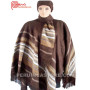 MARVELOUS "CAMARGO" PONCHO RUANA MADE COMBED ALPACA WOOL 