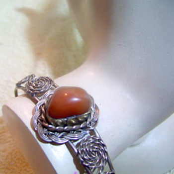 WHOLESALE PERUVIAN AGATE STONE BRACELETS WITH ALPACA SILVER