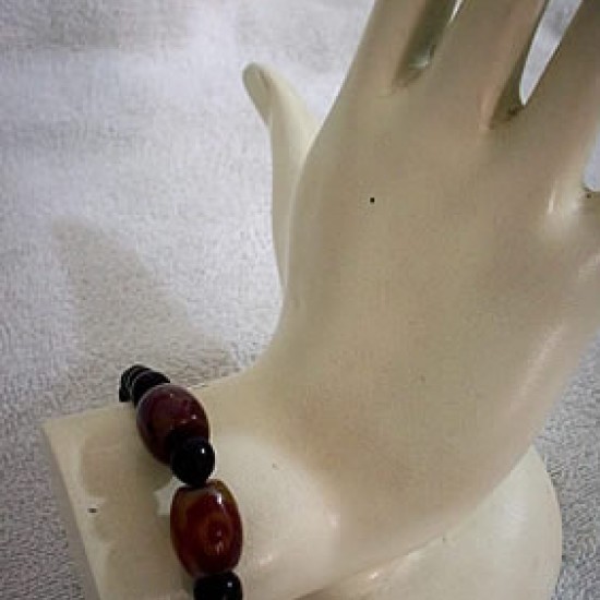 24 WHOLESALE PERUVIAN AGATE STONE BRACELETS WITH THREAD
