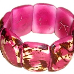 WHOLESALE PERUVIAN TAGUA BRACELETS RESINED - STANDARD TYPE