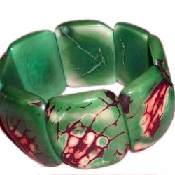 WHOLESALE PERUVIAN TAGUA BRACELETS RESINED - STANDARD TYPE