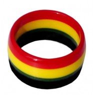 WHOLESALE RASTA ACRYLIC CUFF BRACELETS 