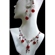 WHOLESALE SETS OF ALPACA SILVER AND MURANO GLASS STONE 