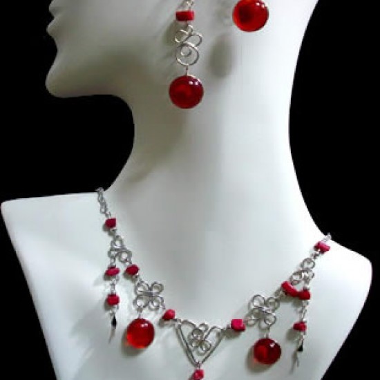 WHOLESALE SETS OF ALPACA SILVER AND MURANO GLASS STONE WHOLESALE SETS OF ALPACA SILVER AND MURANO GLASS STONE