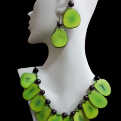 WHOLESALE TAGUA SETS NECKLACES FLAT SEEDS TYPE LEAF 