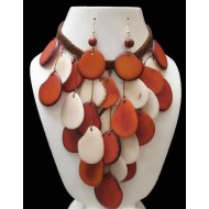 WHOLESALE TAGUA SETS NECKLACES FLAT SEEDS AND WOVEN 